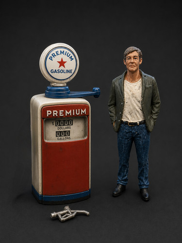 Retro zapfsäule - 1:24, –