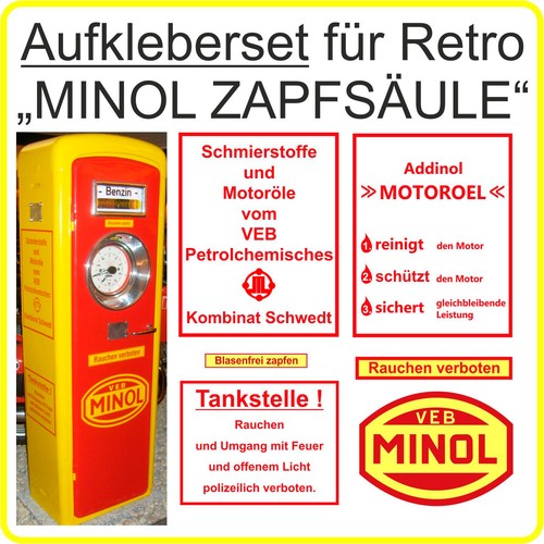 Aufkleberset für retro minol - aufkleberset,