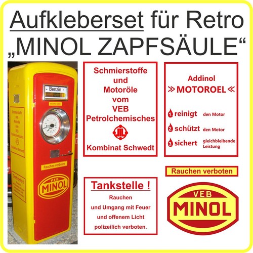Aufkleberset für retro minol - für,